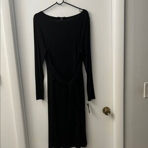 INC International Concepts Black Long Sleeve Dress Large.